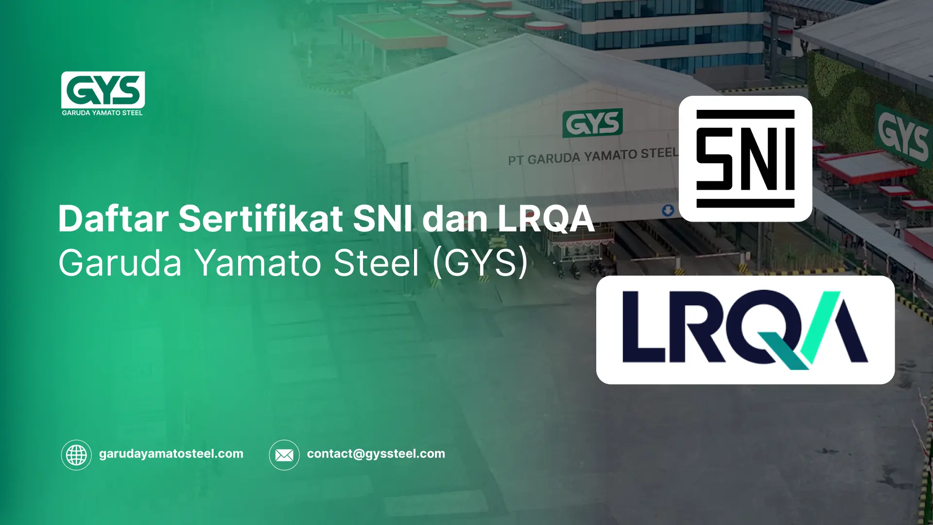 Daftar Sertifikat LRQA dan SNI GYS