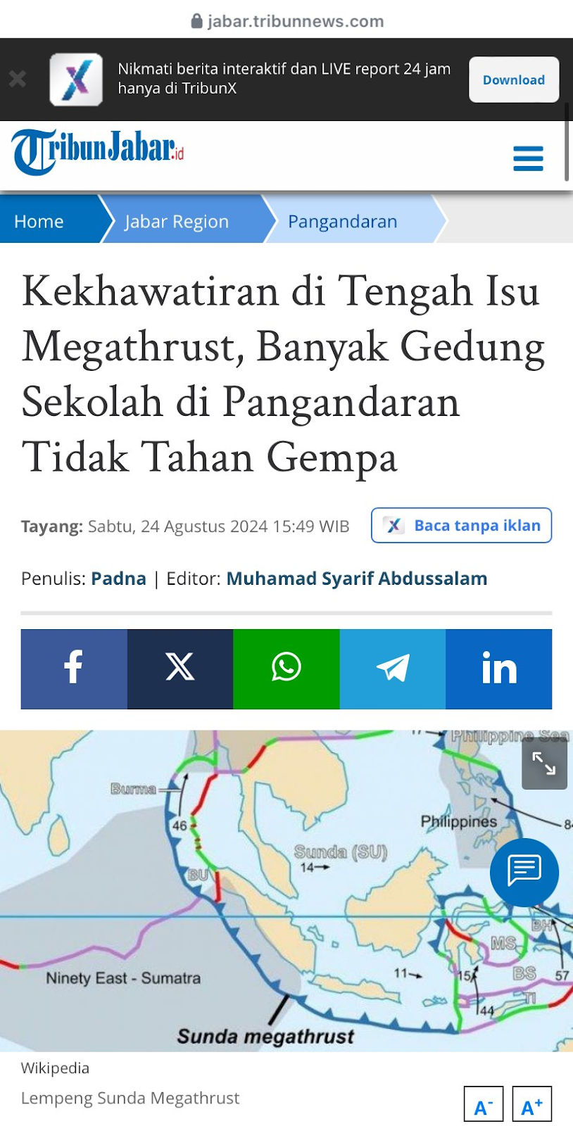 Inisiatif Pemerintah Daerah Pangandaran Terhadap Isu Megathrust