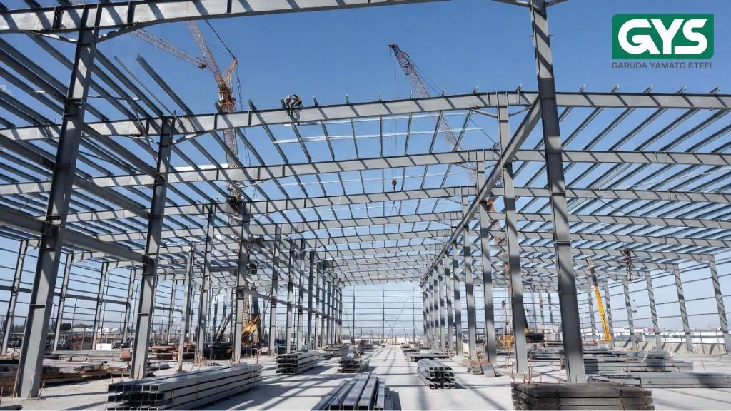 4 Keunggulan Struktur Baja Dibanding Beton untuk Konstruksi Gudang Skala Besar